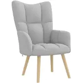 vidaXL Fauteuil relax Tissu gris nuageux