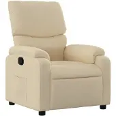 vidaXL Fauteuil relax Tissu Crème