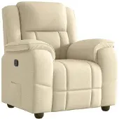 vidaXL Fauteuil relax Tissu Crème