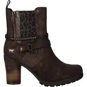 Mustang Boots 'Enkellaarsjes Hak' brun foncé