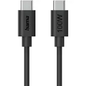 Hama Câble de charge, USB-C - USB-C, 100 W, 1,2 m, noir