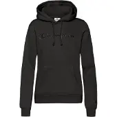 Champion Femmes, Pull-over, schwarzer Damen-Kapuzenpullover, Noir, (L)