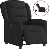 vidaXL Fauteuil relax électrique noir tissu
