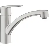 GROHE Robinet de cuisine avec mitigeur Start 2021 supersteel mat 32441