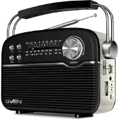 SVEN SRP-505 przenosne radio bezprzewodowe (FM, Bluetooth), Radio, Noir