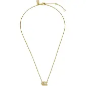 Coach - Fashion gold plated necklace with artificial pearl 37341916GLD100, (Laiton, Perle synthétique)