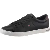 Tommy Hilfiger Baskets basses 'Essential' rouge / noir / blanc