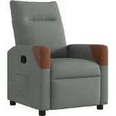 vidaXL Fauteuil relax gris foncé Tissu