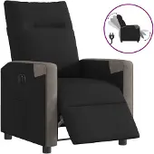 vidaXL Fauteuil relax électrique noir tissu