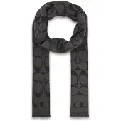 Coach Écharpe 'Signature C-Stola' anthracite / noir