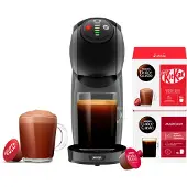 Dolce Gusto Genio S KitKat Capsule Coffee Maker Bundle Pack, Machine à café à capsules, Multicolore, Blanc, Noir