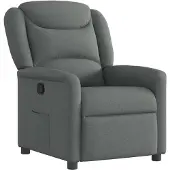 vidaXL Fauteuil relax gris foncé Tissu