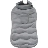 Croci manteau pour chien rembourré, éco-feuilles, recyclé, gris