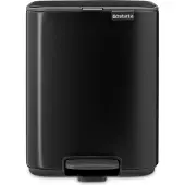 Brabantia Poubelle à pédale, 7 L, noir mat