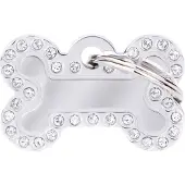 My Family Glam Small Bone Pet Tag Blanc