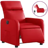 vidaXL Fauteuil relax électrique rouge similicuir