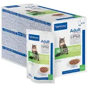 Virbac Veterinary HPM - Adult Neutered Cat with Salmon - 12 x 85 g