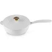Le Creuset Casserole à manche Couvercle HOLLY Cotton, Poêle + casserole, Beige