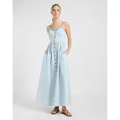 Lee Corset Sleeveless Long Dress Bleu L Femme