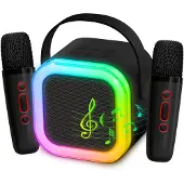 Partyfunlights Enceinte de fête karaoké sans fil en duo, alimentée par USB