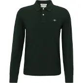 Gant Reg Shield Rugger Long Sleeve Polo Vert L Homme