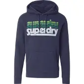Superdry Stacked Hoodie Bleu S Homme