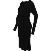 Vero Moda Saba Rib Maternity Long Sleeve Dress Noir XL Femme