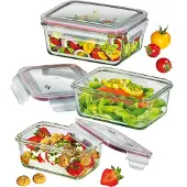 Küchenprofi Lunchbox/Vorratsdosen-Set Glas rechteckig, 3-tlg. 1001753503 4007371069212