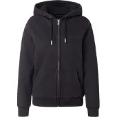 Superdry pour femme. W2012323A Capuchon zippé doublé Borg noir (L), Casuel, Coton, Manche longue
