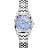 GUESS Montre à affichage analogique 'JADA' bleu clair / argent