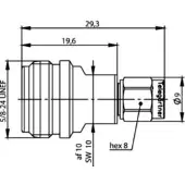 Telegärtner Adaptateur coaxial J01027T0016 N femelle - SMA mâle 1 pc(s)