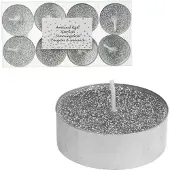 PerfectLED Autres marques Bougies à réchaud pailletées 8 pièces Argent