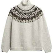 Superdry Pull-over vert / olive / noir / blanc naturel