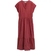 Tom Tailor Solid Volants Sleeveless Dress Rouge 42 Femme