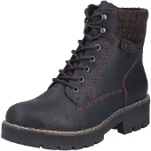 Rieker Bottes à lacets - Noir Similicuir : 36 : Taille normale : 36 Largeur : Normal