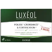 Cheveux Complément alimentaire pour les Luxéol, 90 gélules