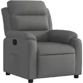 vidaXL Fauteuil relax gris foncé Tissu
