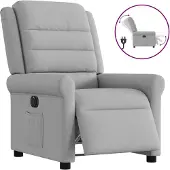 vidaXL Fauteuil relax électrique gris nuageux Tissu