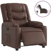 vidaXL Fauteuil relax électrique marron similicuir