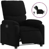 vidaXL Fauteuil relax électrique noir tissu