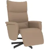 vidaXL Fauteuil relax avec repose-pieds Cappuccino-Brun Similicuir