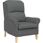 vidaXL fauteuil Gris foncé 76 x 94 x 102 cm Tissu Sharpa