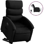 vidaXL Fauteuil relax releveur électrique noir similicuir
