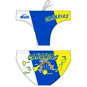 Turbo Canarias Shield Swimming Brief Jaune,Blanc,Bleu M Homme