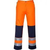 Portwest Pantalon Haute visibilité à genouillère Texo SEVILLE Orange / Marine XXL