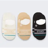 Stance Femmes, Chaussettes, Basic No Show Socken 3 Paar Creme, Blanc, (Lot de 3, Taille unique)