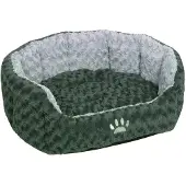 Nobby Lit confort ovale "SEOLI" L x l x H : 55 x 50 x 21 cm gris foncé / gris clair