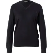 Superdry pour femme. W6110644A Pull classique en V noir (M), Casuel, Acrylique