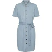 Vero Moda Silvia Short Sleeve Short Dress Bleu XL Femme