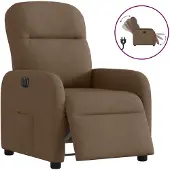 vidaXL Fauteuil relax électrique marron Tissu